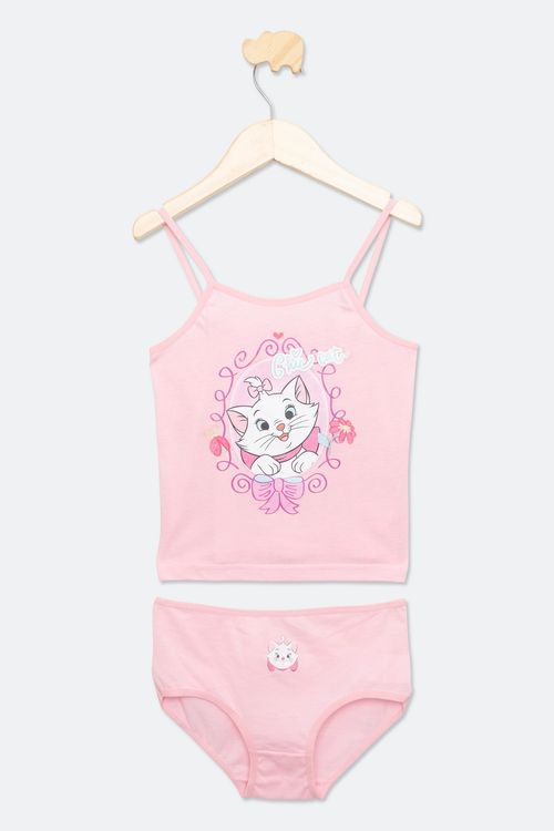 Conjunto Infantil Regata e Calcinha Marie Rosa Claro Tam 4 a 10