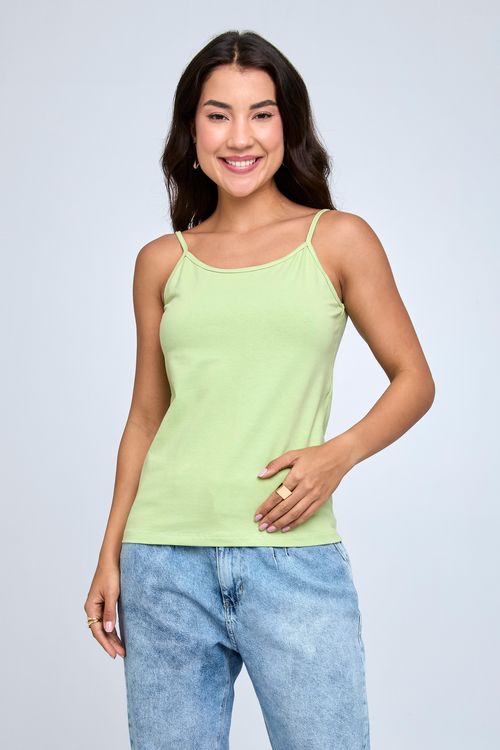 Regata Feminina Casual Verde Claro