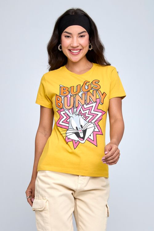 Camiseta Feminina Pernalonga Amarela