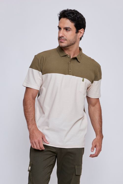 Polo masc casual 1274414 bege caqui bege caqui