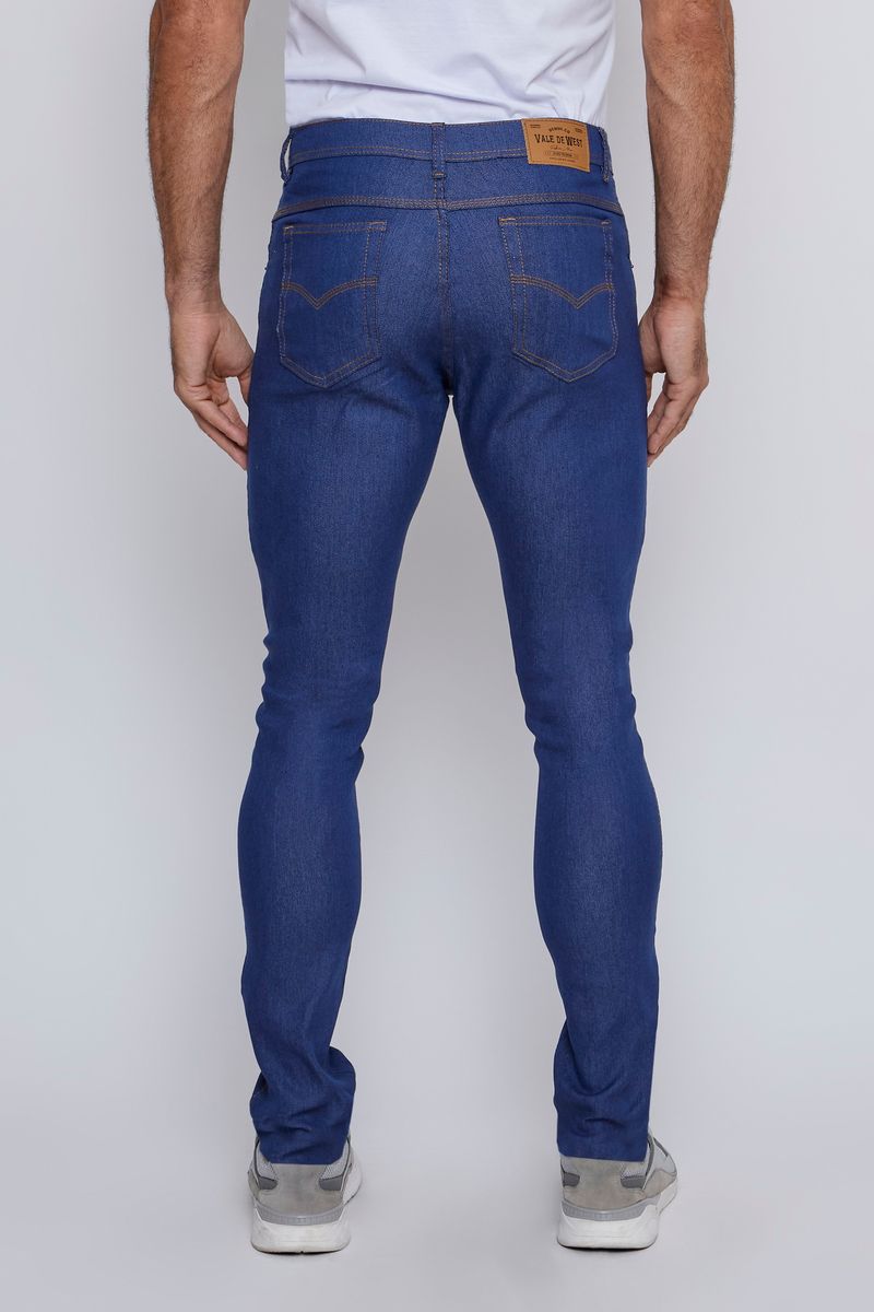 Calça Jeans Masculina Slim Azul Médio