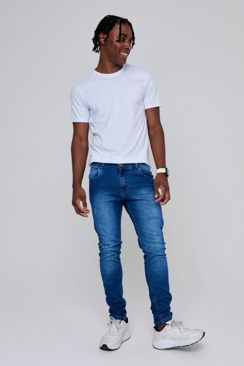 Calca masc jovem 1825/6480 puido skinny jeans medio