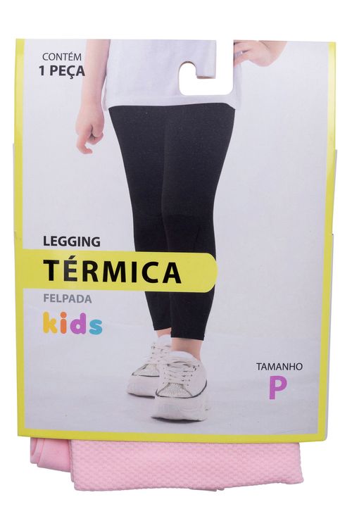 Legging Infantil Térmica Rosa Claro Tam P