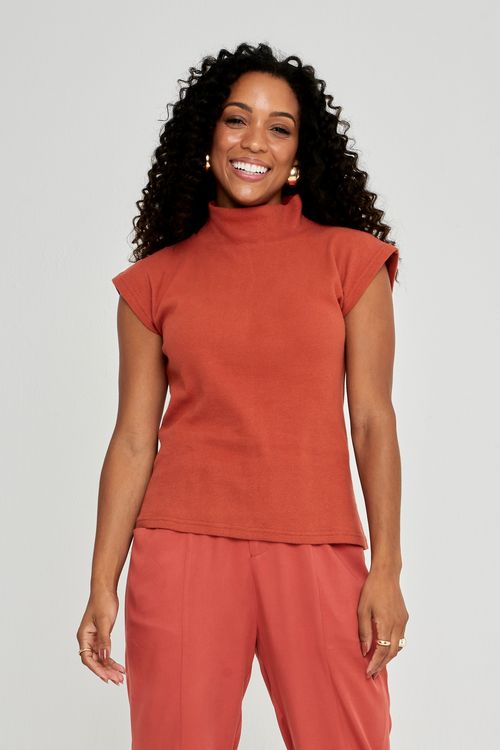 Blusa gola alta peludinha 88323 terra terra