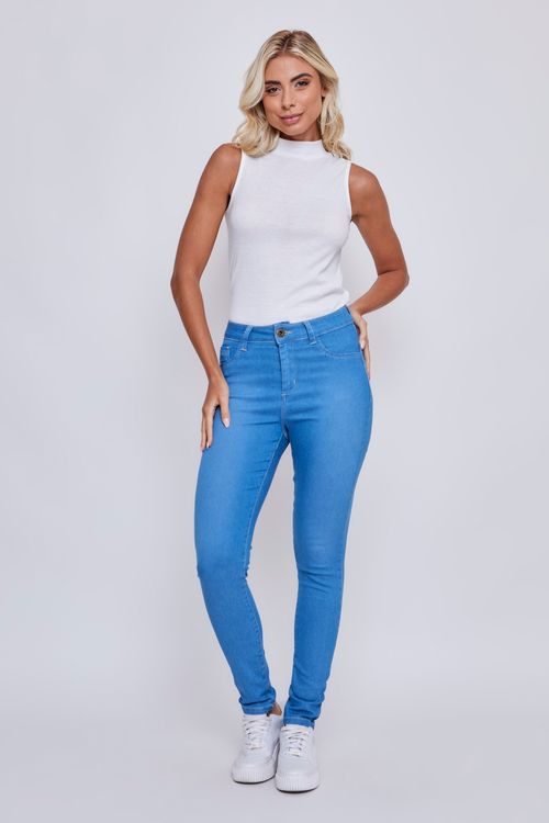 Calça Jeans Feminina Skinny Caedu - Jeans Claro