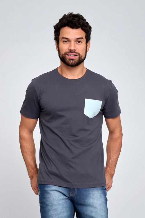 Camiseta Masculina Chumbo