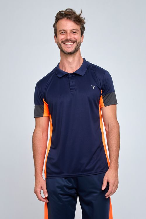 Polo Masculina Azul