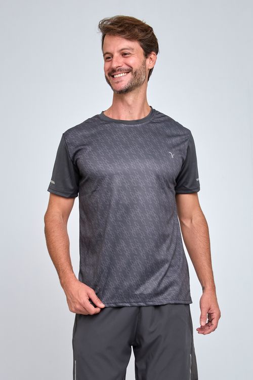 Camiseta Masculina Esporte Cinza Escuro