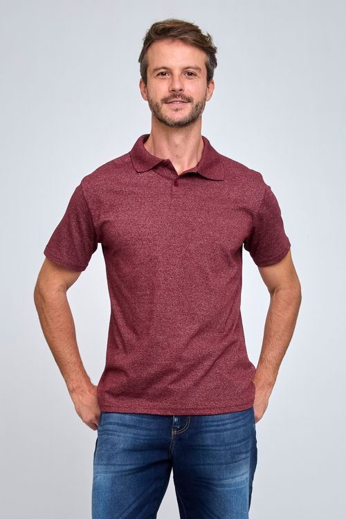 Polo Masculina Casual Vinho