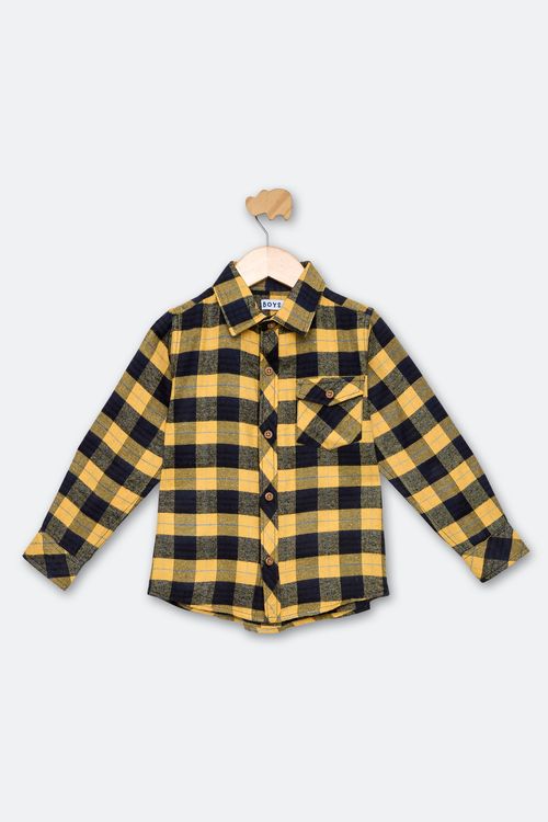 Camisa Infantil Menino Tam 4 a 8 Manga Longa Flannel Xadrez