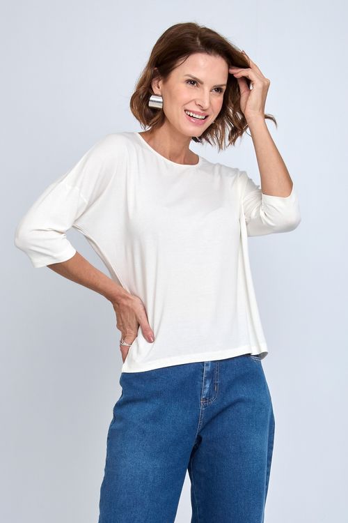 Blusa Feminina em Viscolycra Off White