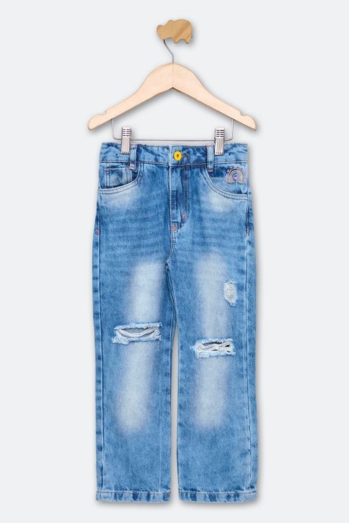 Calca inf4/8nas 30409 jns reta arc iris jeans medio