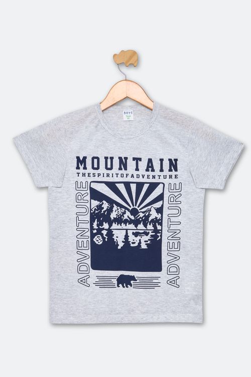 Camiseta Juvenil Estampada Mescla Tam 10 a 16