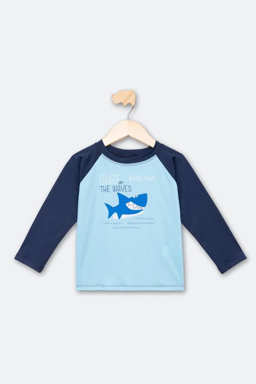Camiseta info 4 ao 8 ml uv azul claro