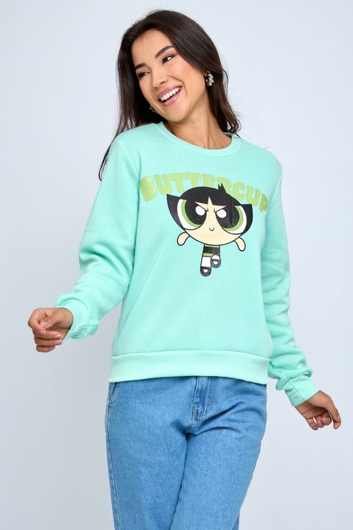 Top de Moletom Feminino Verde