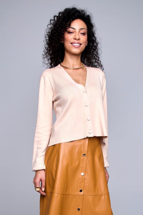 Cardigan Feminino Bege