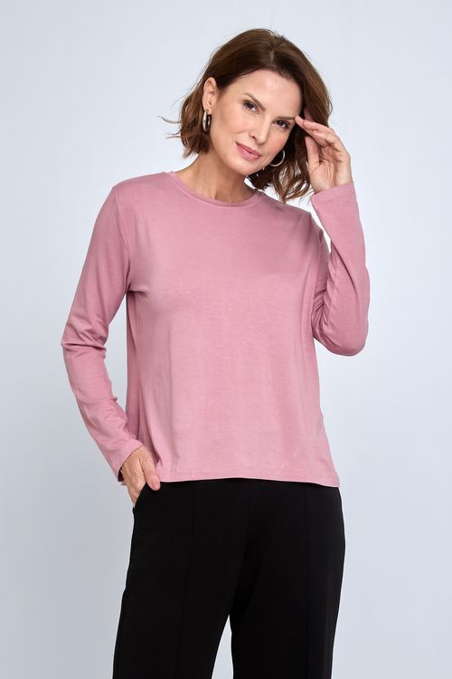 Blusa Feminina em Viscolycra Rosa Claro