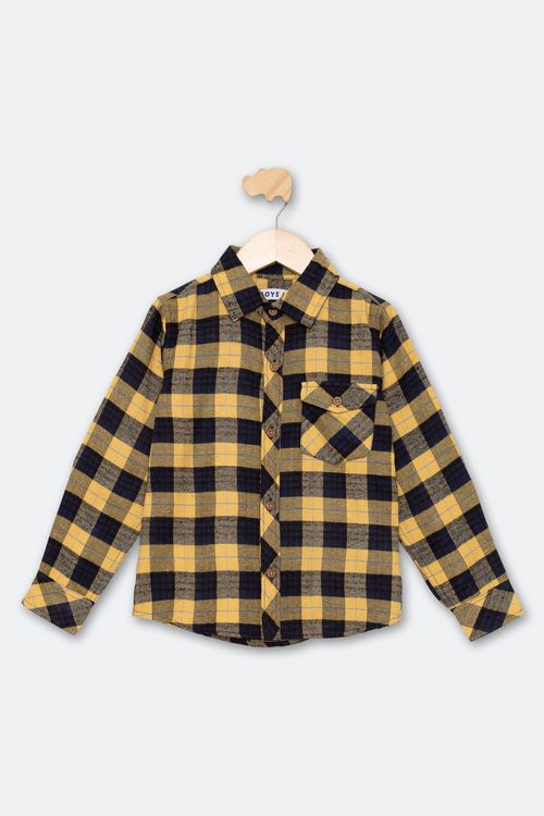 Camisa Infantil Menino Tam 4 a 8 Manga Longa Flannel Xadrez