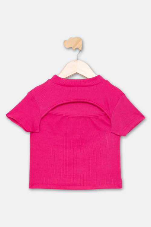 Blusa Juvenil com Recorte Pink Tam 10 a 16