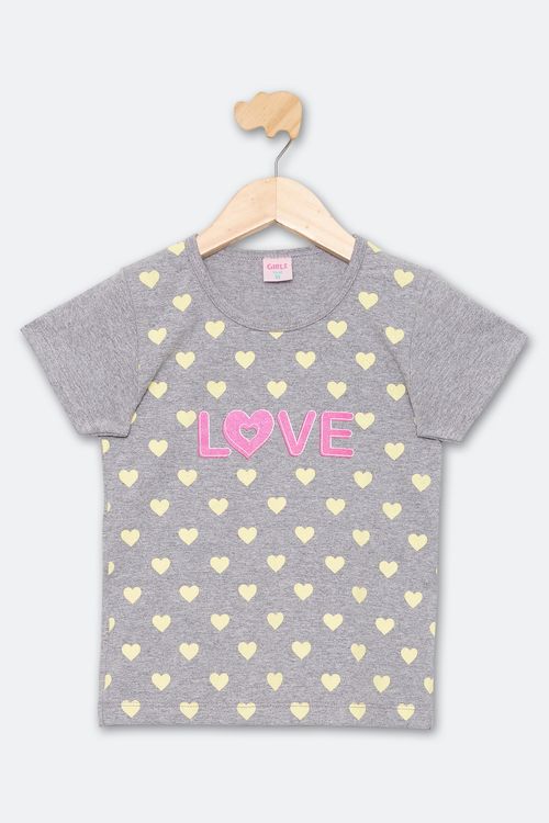 Blusa Juvenil Love Mescla Tam 10 a 16