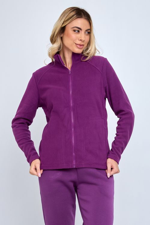 Jaqueta Feminina Polar Fleece Roxa