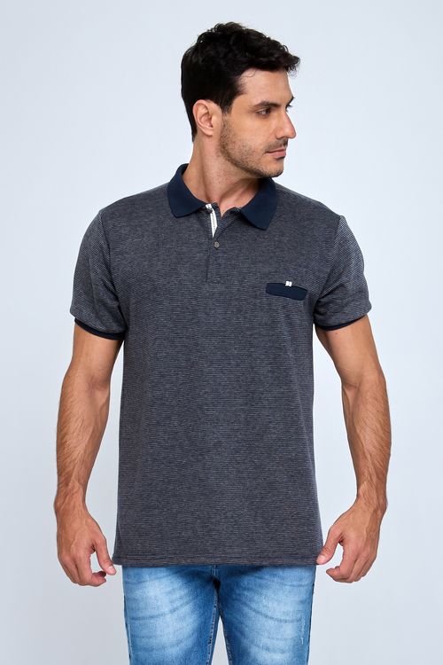 Camisa Polo Masculina Marinho