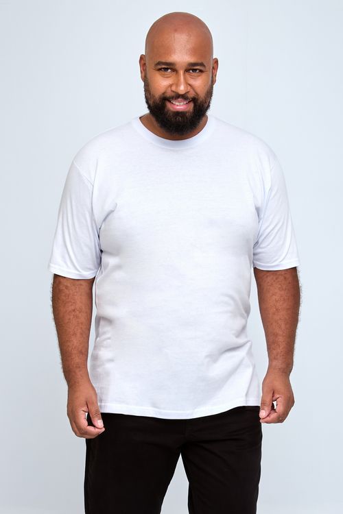 Camiseta Masculina Caedu Branca Algodão Básica