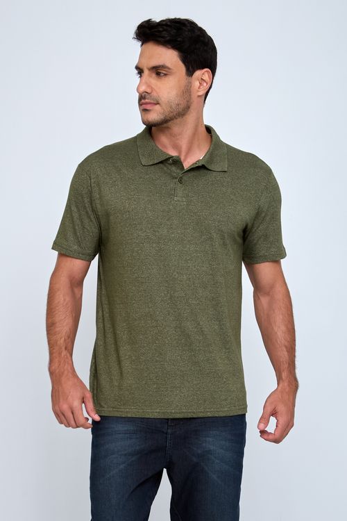 Polo masc casual 1274634 verde militar verde militar