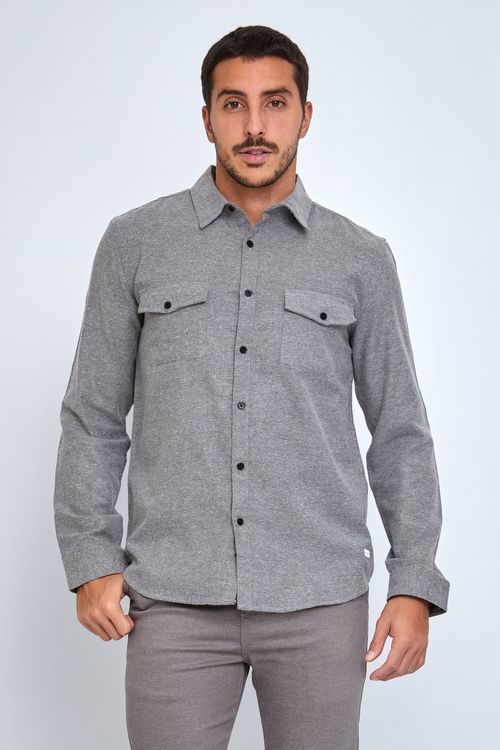 Camisa Masculina Cinza Escuro