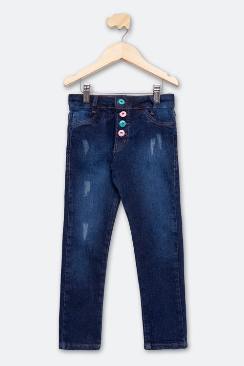 Calca inf4/8nas 30348 skiny escura botos jeans escuro