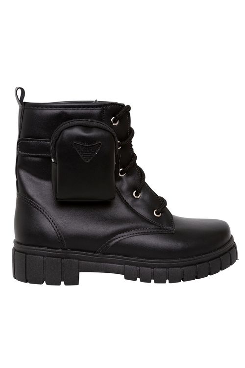 Bota Infantil Coturno Preto