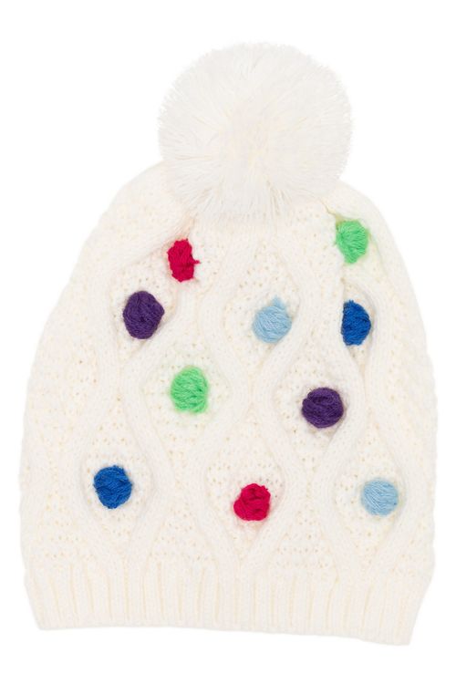 Gorro Infantil com Pompom Colorido