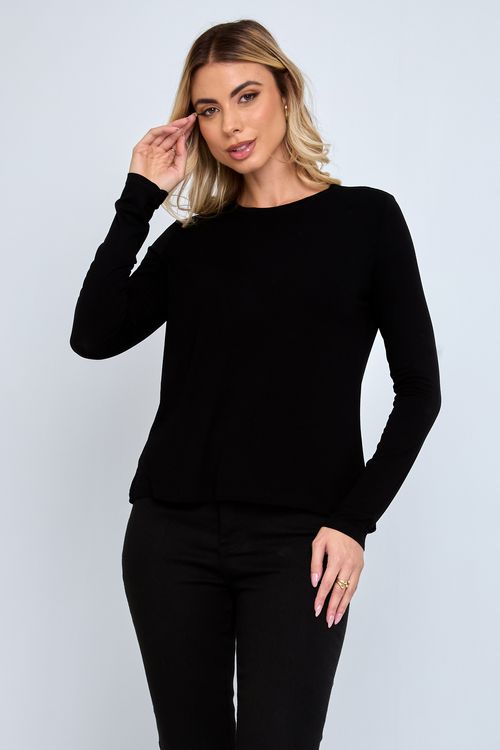 Blusa de Malha Feminina Preta