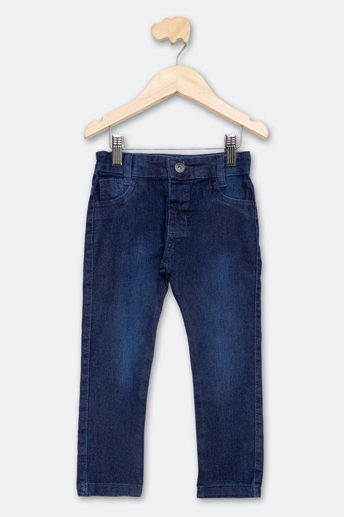 Calça Infantil de 1 a 3 Anos Jeans Skinny Marmorizado