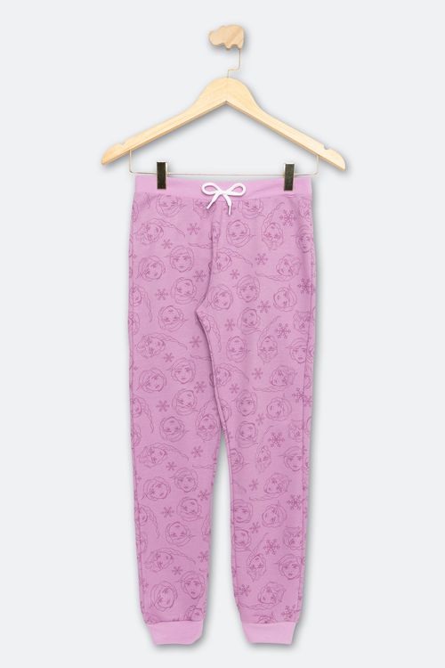 Calça Infantil Frozen Lilás Tam 4 a 10