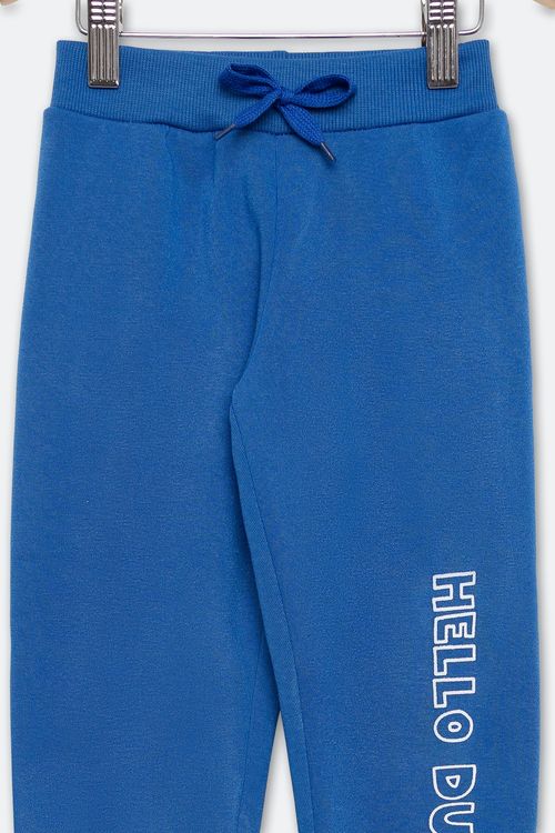 Calça Infantil Menino Moletom Azul Royal Tam 1/3