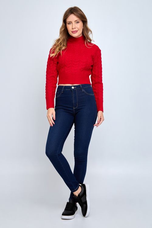 Calca fem prog  275167 jns sk push up es jeans escuro