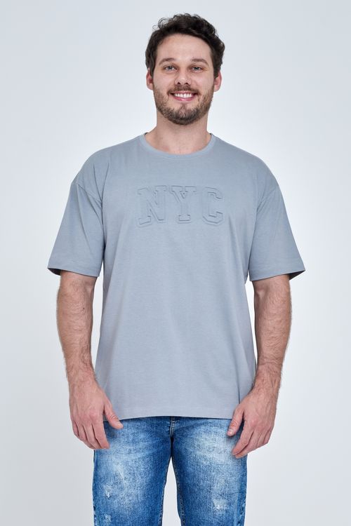 Camiseta Masculina Caedu Street Chumbo Algodão Estampa NYC