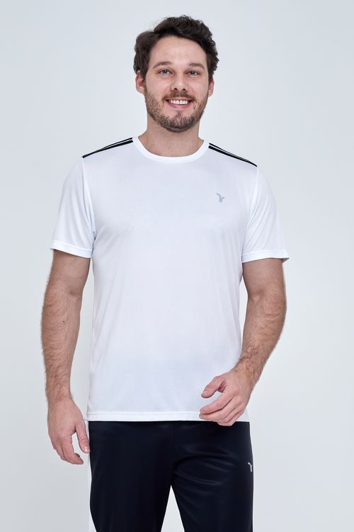 Camiseta Masculina Manga Curta Esporte Branca