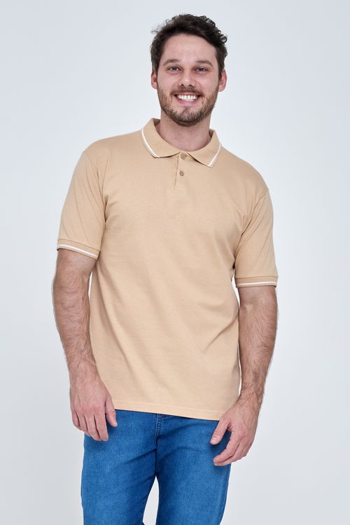 Polo Masculina Bege