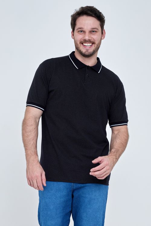 Polo masc promo 1274808 dots preto preto