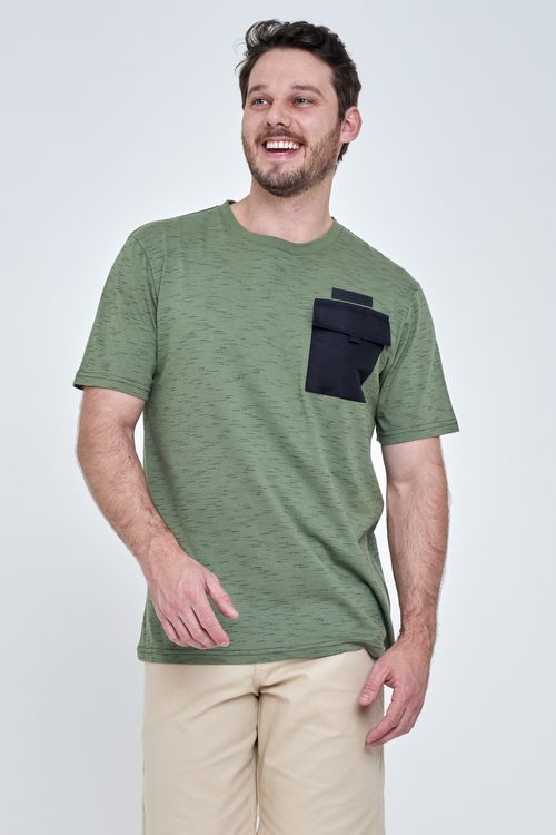 Camiseta masc mc trendy 1274584 verde verde militar