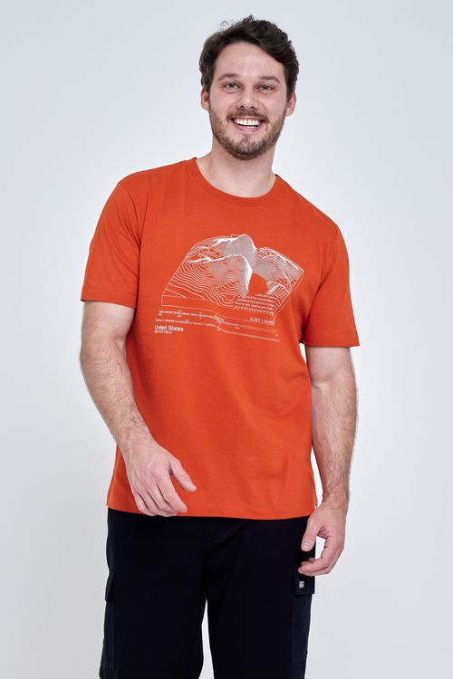 Camiseta masc mc trendy 1274699 coral coral