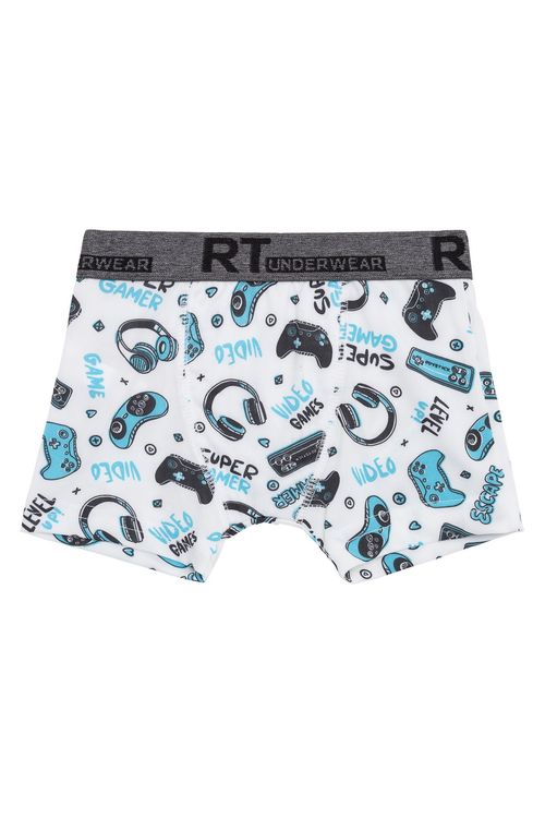 Cueca boxer micro game - 10 ao 16 estampado