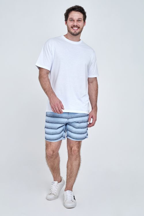 Shorts Masculino Listrado Azul