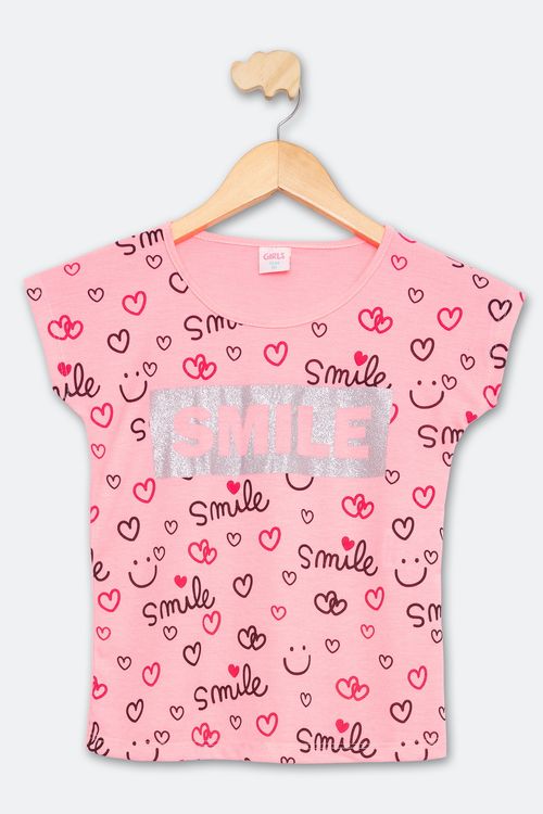 Blusa inf10/16nas c33v25316 smile rsa ne rosa neon