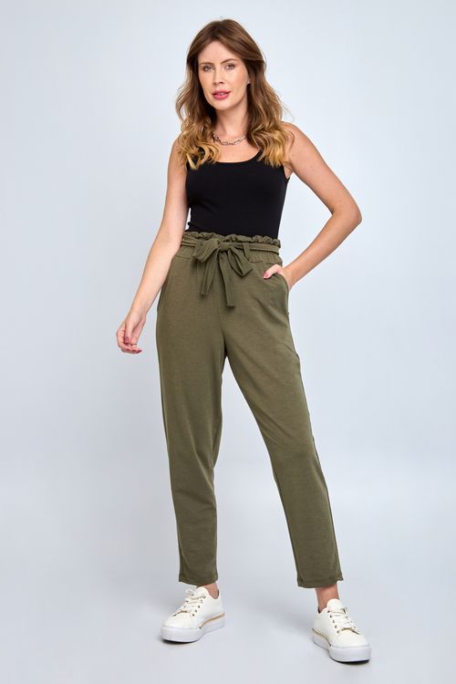 Calca fem moletom 890702 clochard verde militar