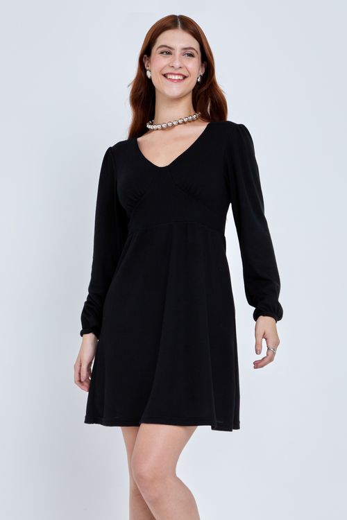 Vestido Feminino Romântico Preto
