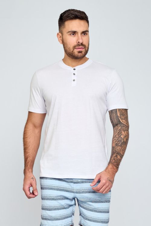 Camiseta masc 1274818 botoes cs branco branco