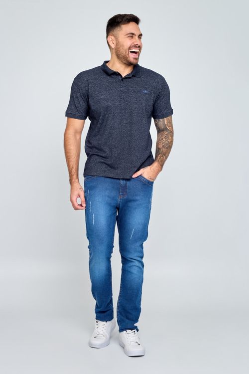 Calca masc conte 216211 jns pue escuro jeans azul escuro